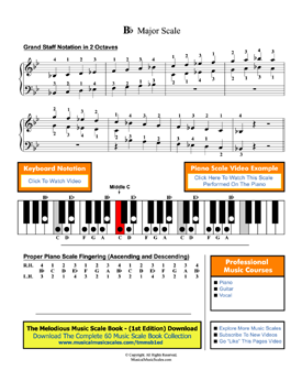 Bb Major Scale